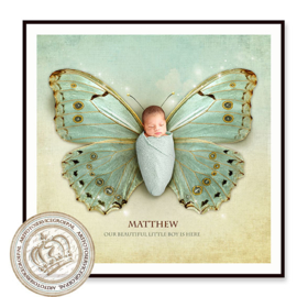 Digitale Droomfoto - Le petit Papillon (Mint Green)