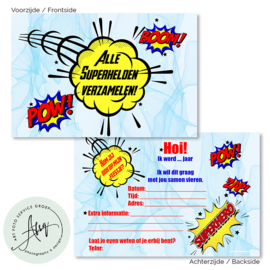 Kinderfeest  uitnodigingen  (8 Invulkaarten)