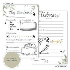 IVK002 - Gastenboek invulkaarten (set 20 stuks)