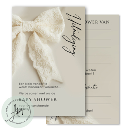 Babyshower uitnodigingen (8 Invulkaarten)