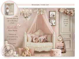 Sprookjes Geboortekaartje GB626 DD Pink