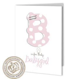 Invul Geboortekaartjes FS267 Pink (12 gevouwen kaarten)