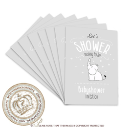 Fill & Send Babyshower uitnodigingen FBS003 (pakket 8 stuks)