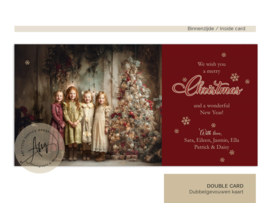 Merry and Bright – Sprookjes Kerstkaart met Eigen Foto