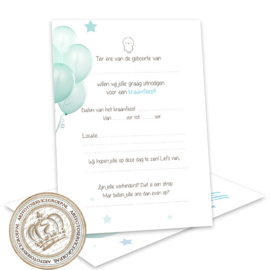 BSK001 - Babyshower invites invulkaarten (pakket 8 invites)