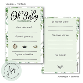 Baby Voorspellingen  - (20 invulkaarten)