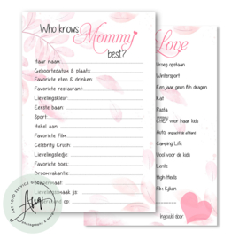Who knows mommy best? - (20 invulkaarten)