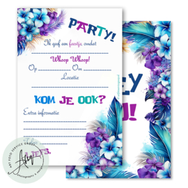 Kinderfeest  uitnodigingen  (8 Invulkaarten)