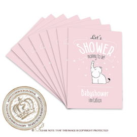 Fill & Send Babyshower uitnodigingen FBS001 (pakket 8 stuks)