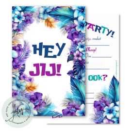 Kinderfeest  uitnodigingen  (8 Invulkaarten)