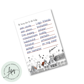 LMSK006 - Sinterklaas verlanglijstje 8 stuks.
