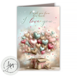 Set van 8 Luxe Valentijnskaarten – Dubbelgevouwen met Enveloppen - VC621