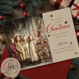 Merry & Bright – Sprookjes Kerstkaart met Eigen Foto