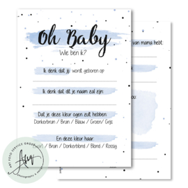 Oh baby - Baby Voorspellingen  - (20 invulkaarten)