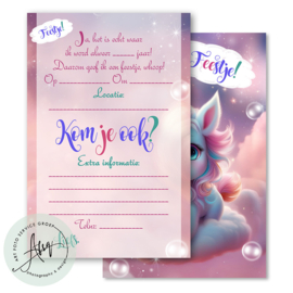 Kinderfeest  uitnodigingen  (8 Invulkaarten)