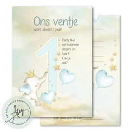 Kinderfeest  uitnodigingen  (8 Invulkaarten)