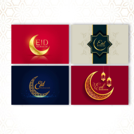 ASWK019 - Eid Mubarak wenskaarten Set