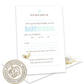 BSK003 - Babyshower invites invulkaarten (pakket 8 invites)