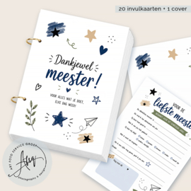 Invulkaarten voor de Meester – Bedankboekje met 20 kaarten - IVK301