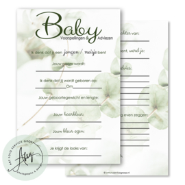 Baby Voorspellingen  - (20 invulkaarten)