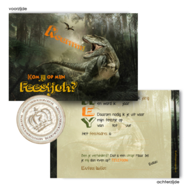 BCI028  Dino Uitnodigingen (invulkaarten)