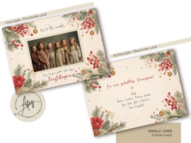 Natural Elegance – Kerstkaart met Eigen Foto