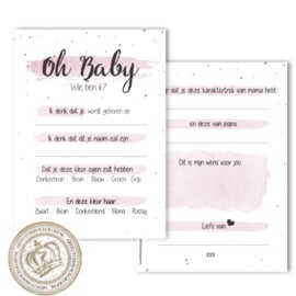 Oh Baby! Baby Voorspellingen BSG409 Girl/meisje (Set van 20 stuks)