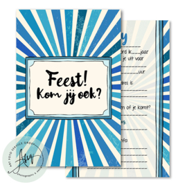 Kinderfeest  uitnodigingen  (8 Invulkaarten)
