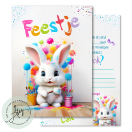 Kinderfeest  uitnodigingen  (8 Invulkaarten)