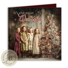 Merry and Bright – Sprookjes Kerstkaart met Eigen Foto