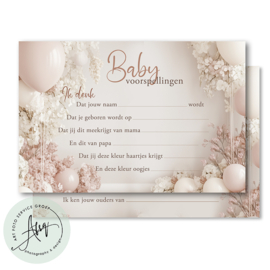 Baby Voorspellingen  - (20 invulkaarten)