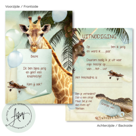 Kinderfeest  uitnodigingen  (8 Invulkaarten)