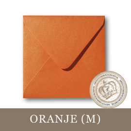 Parelmoer envelop - Oranje