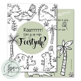 Kinderfeest  uitnodigingen  (8 Invulkaarten)