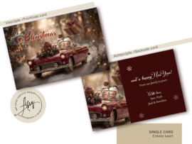 The Christmas car sleigh – Sprookjes Kerstkaart met Eigen Foto