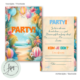 Kinderfeest  uitnodigingen  (8 Invulkaarten)