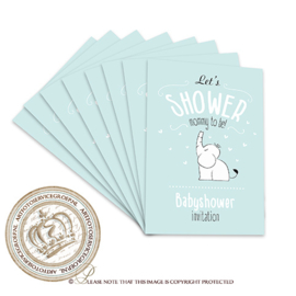 Fill & Send Babyshower uitnodigingen FBS002 (pakket 8 stuks)