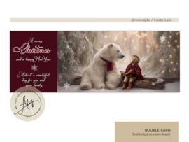 A Polar Bear Christmas  – Sprookjes Kerstkaart met Eigen Foto