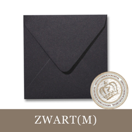 Parelmoer envelop - Zwart