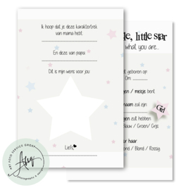 Twinkle, twinkle... - Baby Voorspellingen  - (20 invulkaarten)