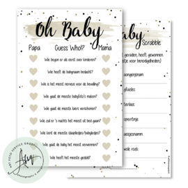 Oh baby, Guess who... - Baby Voorspellingen  - (20 invulkaarten)