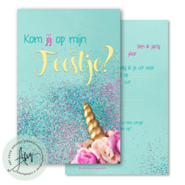Kinderfeest  uitnodigingen  (8 Invulkaarten)