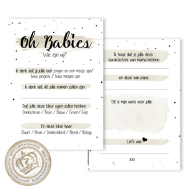 Oh Baby! Baby Voorspellingen BSG409  Tweeling (Set van 20 stuks)