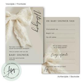 Babyshower uitnodigingen (8 Invulkaarten)