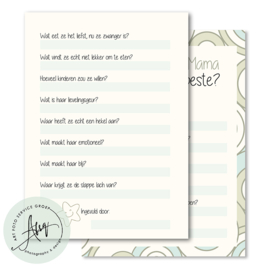 Wie kent mijn mama het beste? - (20 invulkaarten)