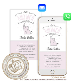 Digitale Babyshower kaart DBS005