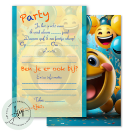 Kinderfeest  uitnodigingen  (8 Invulkaarten)