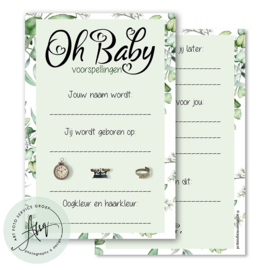 Baby Voorspellingen  - (20 invulkaarten)