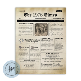 Gepersonaliseerd Verjaardagsbord  - leuke weetjes en feitjes over het geboortejaar