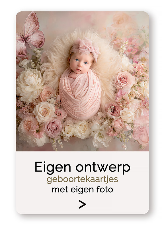Eigen ontwerp geboortekaartjes met foto